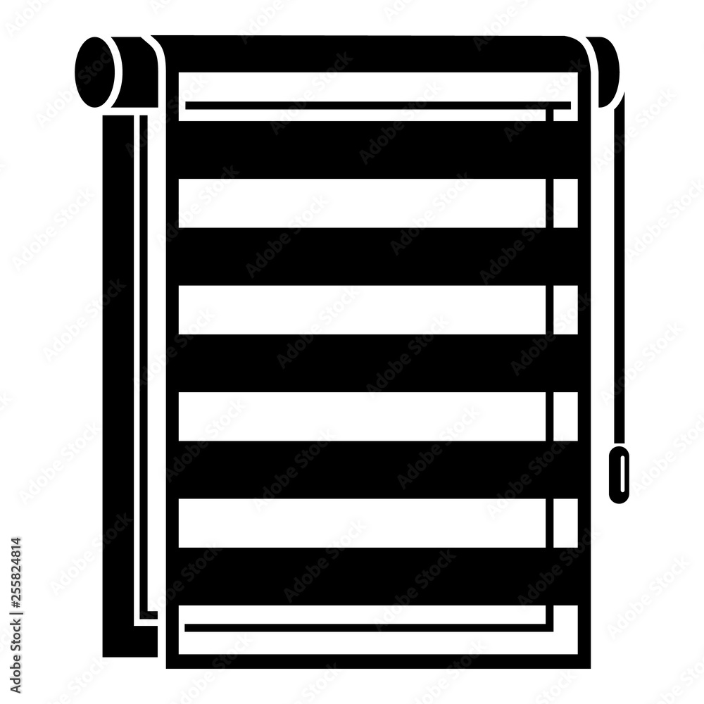 Poster paper window blind icon. simple illustration of paper window blind vector icon for web design isolat