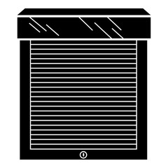 Outdoor metal jalousie icon. Simple illustration of outdoor metal jalousie vector icon for web design isolated on white background