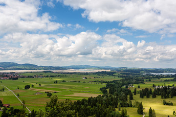 Fototapeta na wymiar Beautiful landscape with fields and forest in Germany