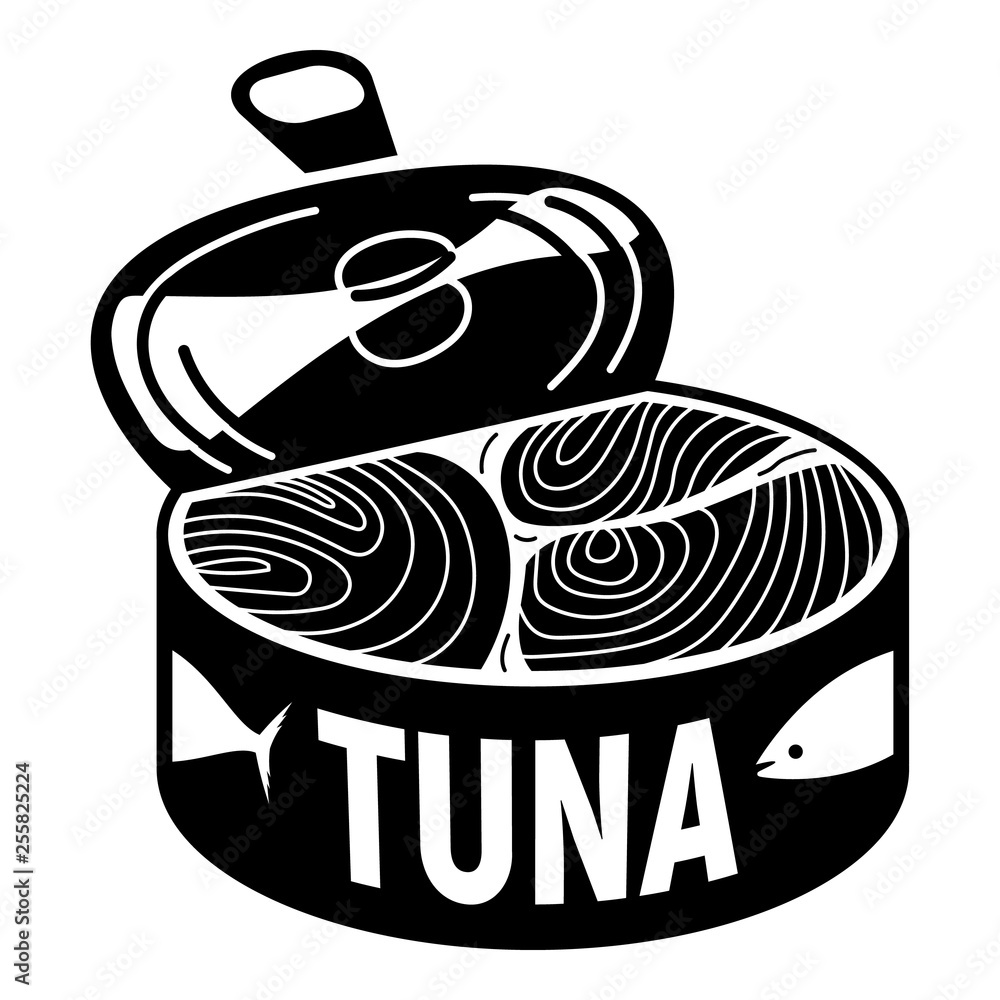 Poster open tuna can icon. simple illustration of open tuna can vector icon for web design isolated on whit