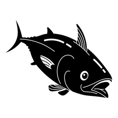 Tuna fish icon. Simple illustration of tuna fish vector icon for web design isolated on white background