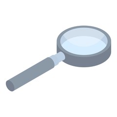 Magnify glass icon. Isometric of magnify glass vector icon for web design isolated on white background