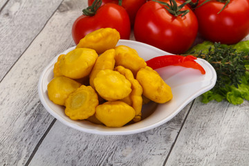 Tasty marinated patisson