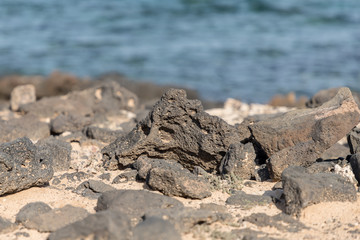 vulcanic rocks at the coast