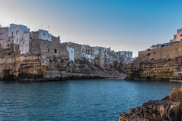 Fototapeta premium Polignano a mare A town overlooking the sea in the province of Bari in Puglia