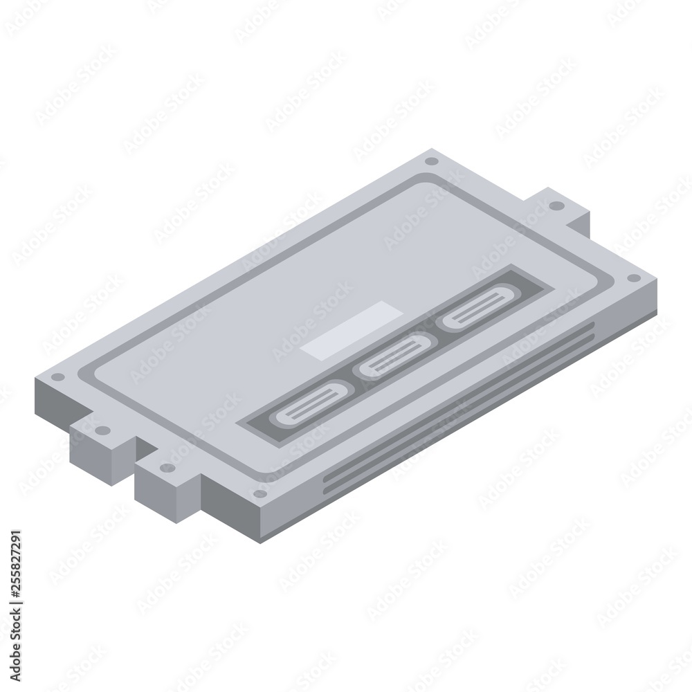 Poster car motor part icon. isometric of car motor part vector icon for web design isolated on white backgr