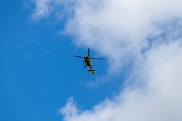 Fototapeta na wymiar Helicopter in flight