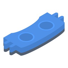 Car brake pad icon. Isometric of car brake pad vector icon for web design isolated on white background