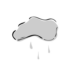 Cloud with rain icon. vector illustration on white background