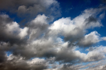 Blue sky with white clouds