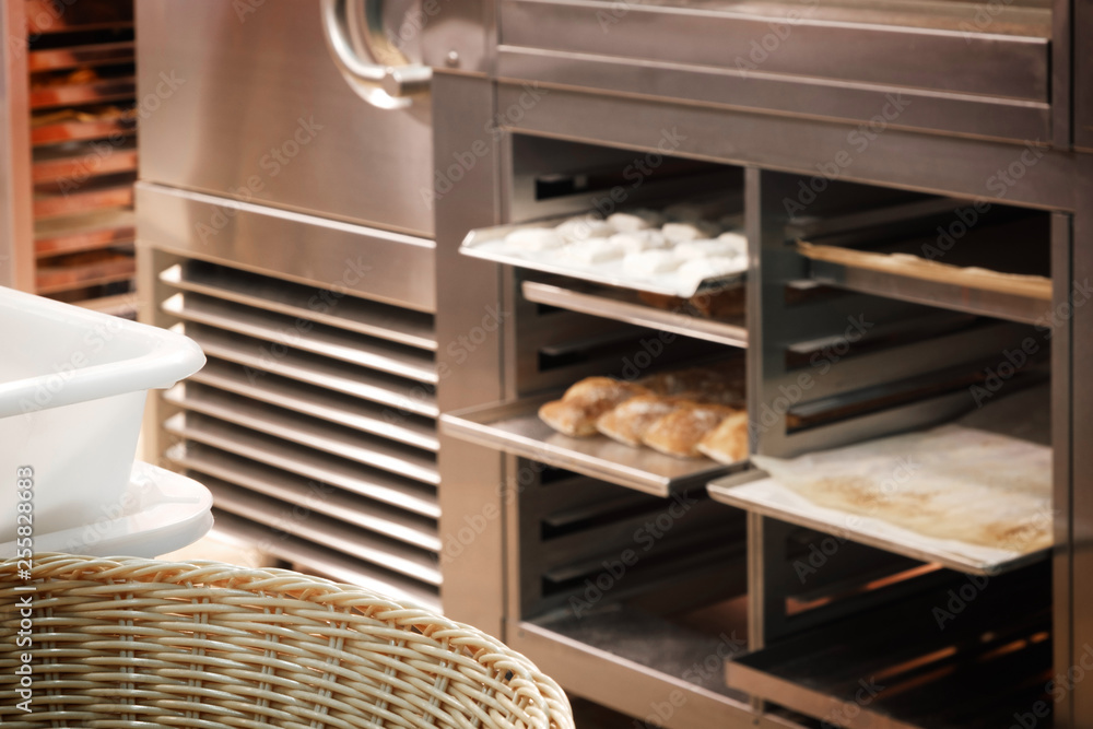 Poster breads on the shelf in the bakery
