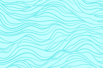 Colorful wavy background. Hand drawn waves. Stripe texture with many lines. Waved pattern. Colored illustration