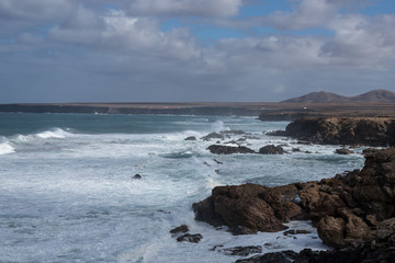 Fototapeta na wymiar fuerteventura west coast view