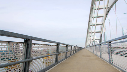 Path for pedestrians on the road bridge