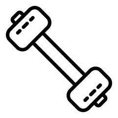 Heavy dumbell icon. Outline heavy dumbell vector icon for web design isolated on white background