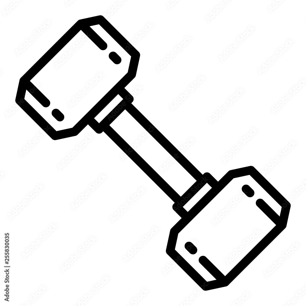 Poster training dumbell icon. outline training dumbell vector icon for web design isolated on white backgro