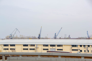 Cranes in the port