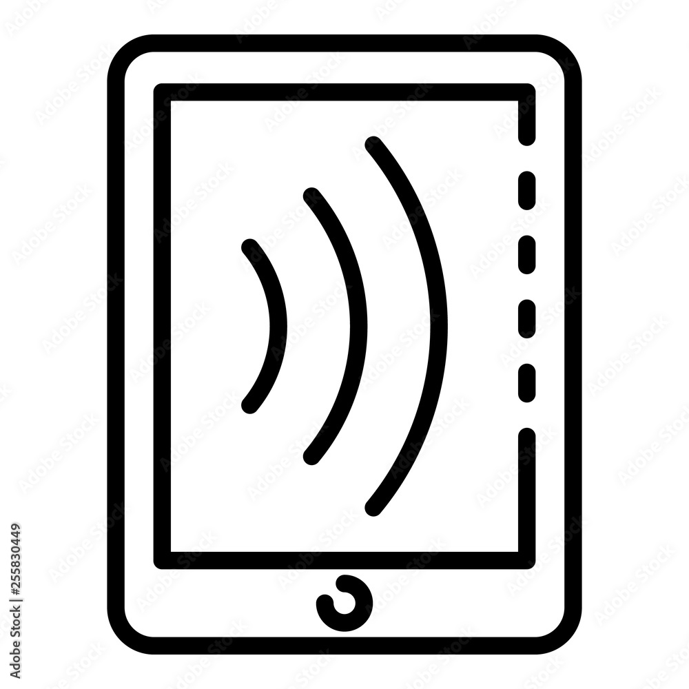 Aufkleber nfc tablet icon. outline nfc tablet vector icon for web design isolated on white background