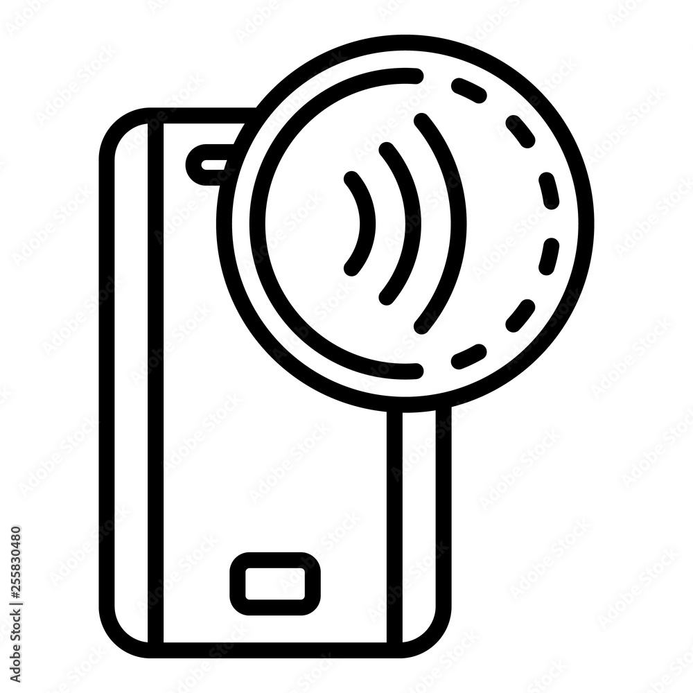 Poster nfc device icon. outline nfc device vector icon for web design isolated on white background