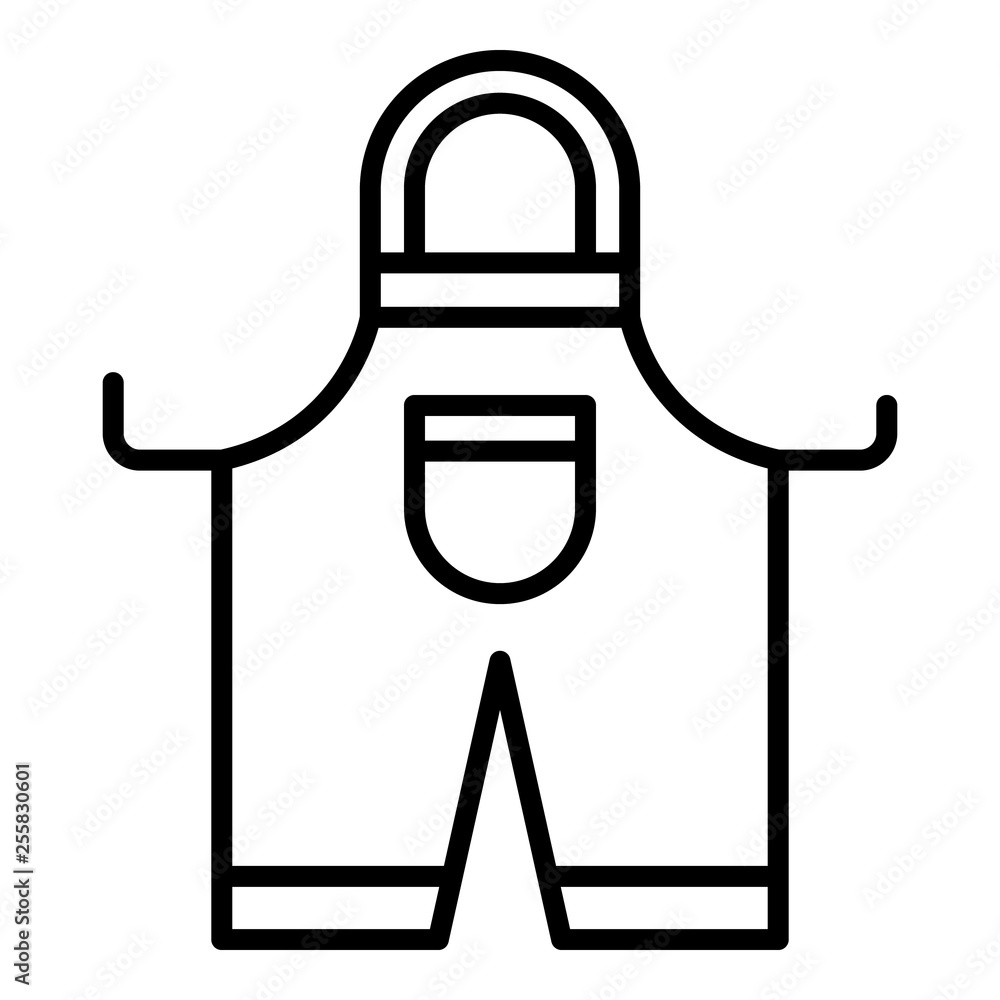 Poster potter apron icon. outline potter apron vector icon for web design isolated on white background