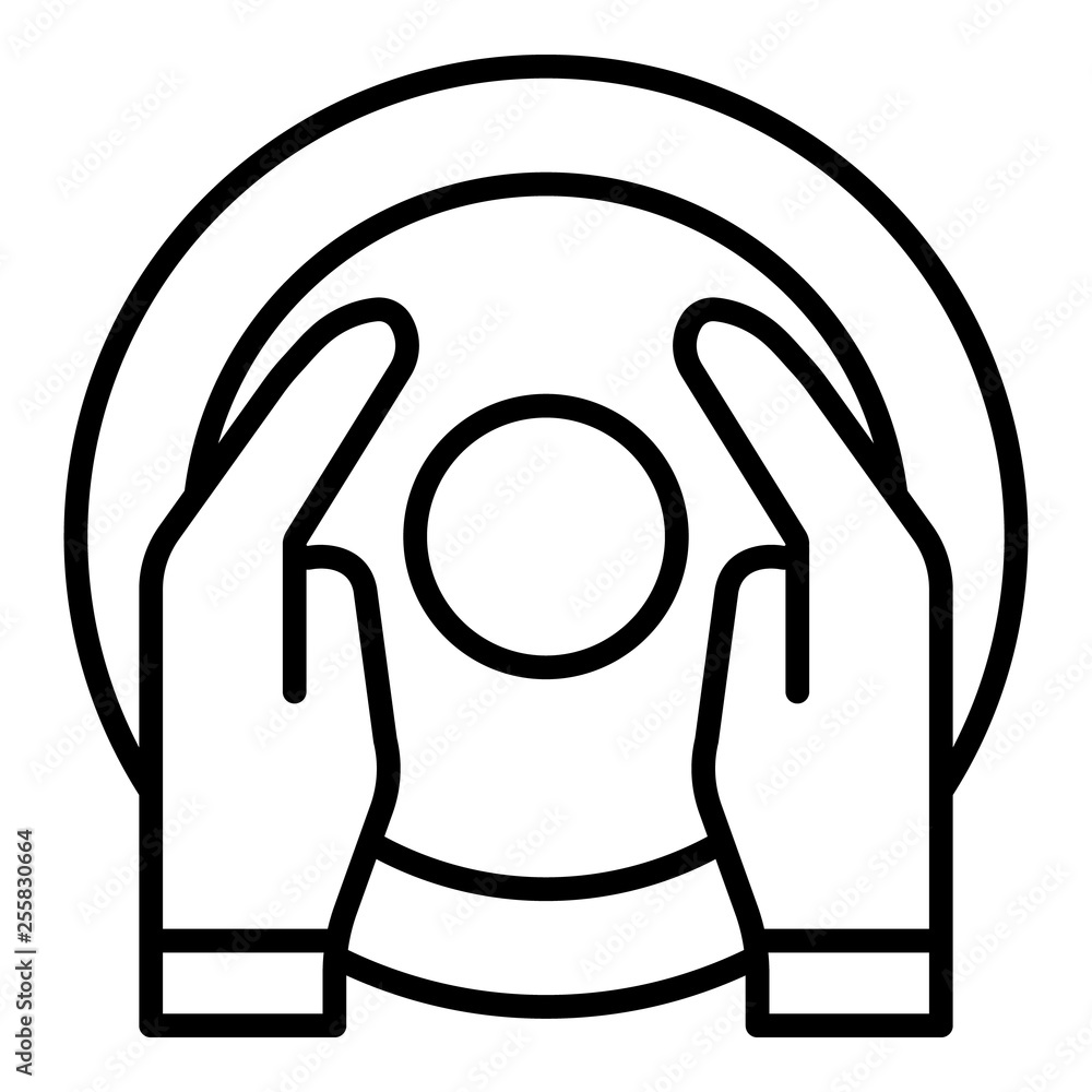 Aufkleber hands potter work icon. outline hands potter work vector icon for web design isolated on white backg