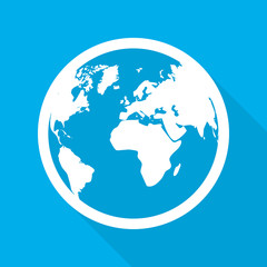 Globe icon. Vector illustration.