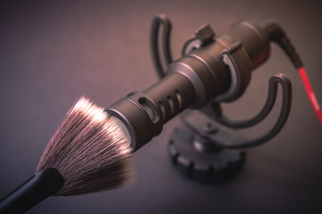 ASMR - microphone and brush - Autonomous Sensory Meridian Response