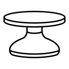 Potters wheel icon. Outline potters wheel vector icon for web design isolated on white background