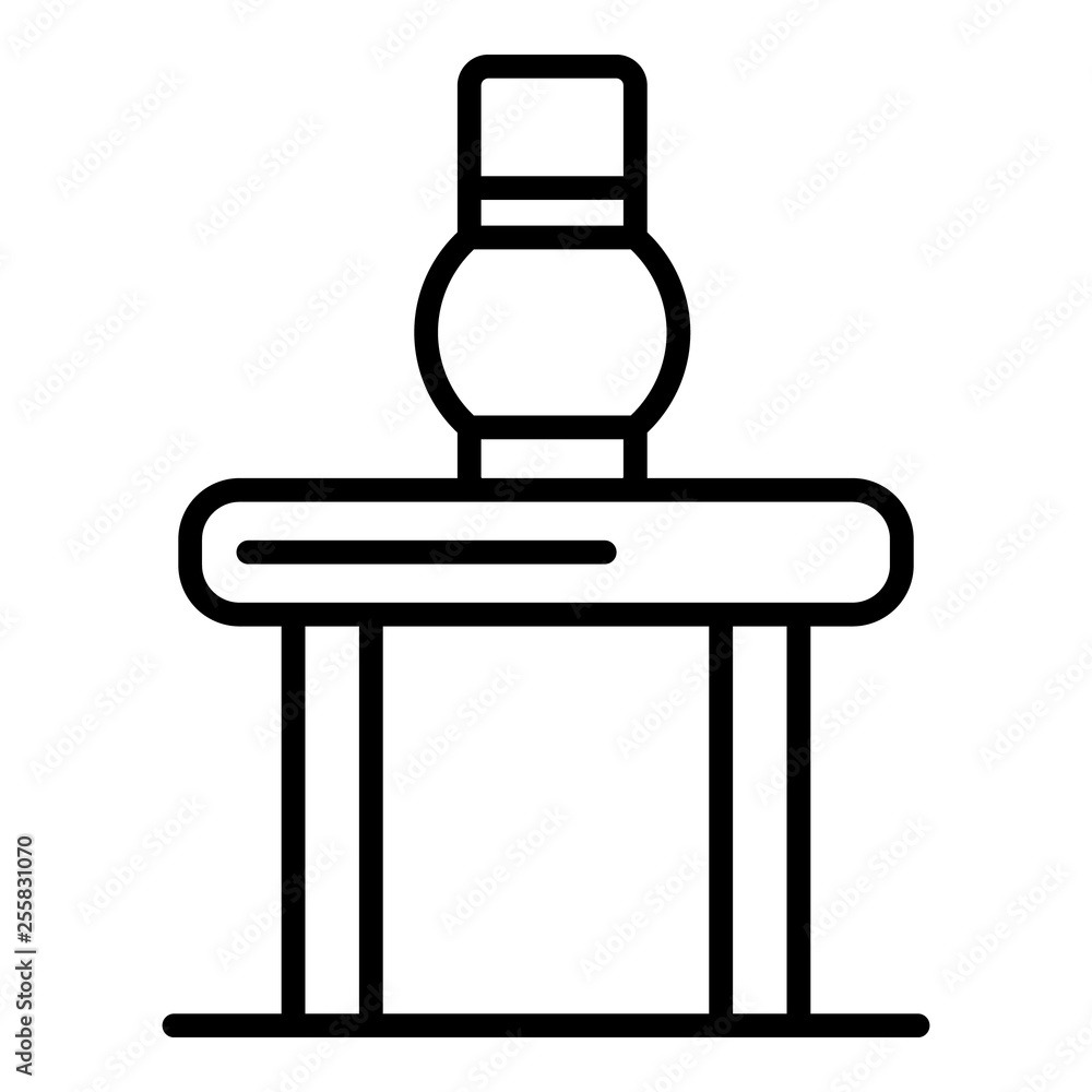 Aufkleber potter jug on table icon. outline potter jug on table vector icon for web design isolated on white b