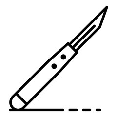 Potter knife icon. Outline potter knife vector icon for web design isolated on white background