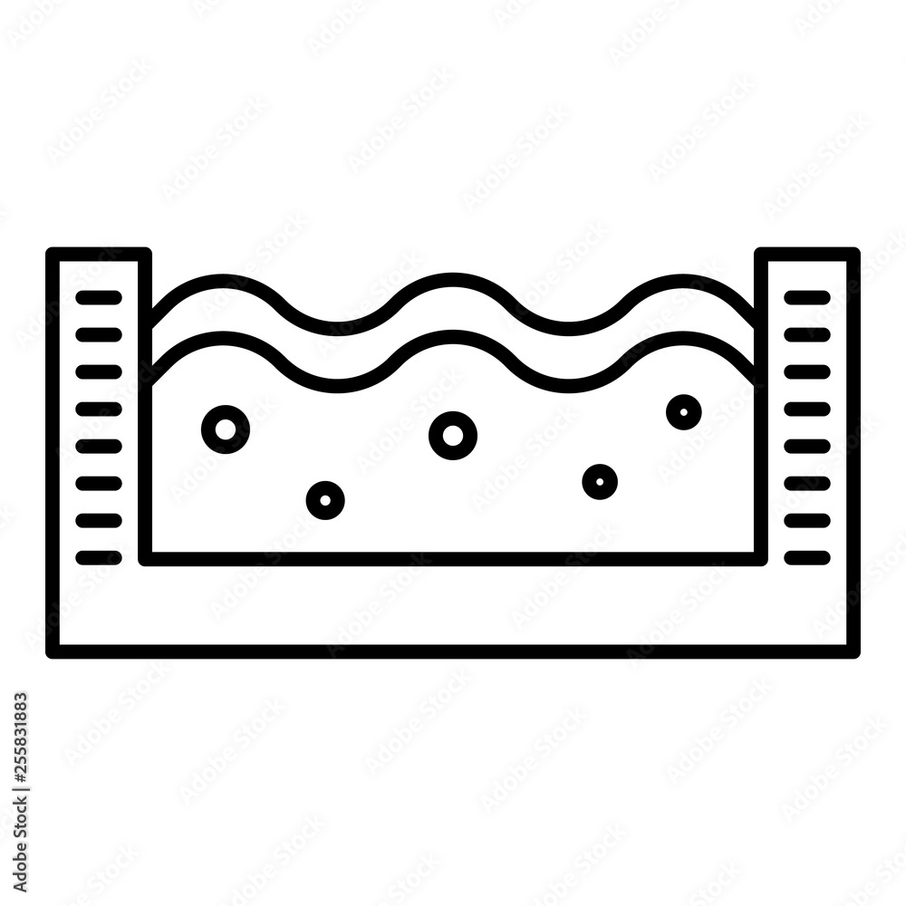 Poster small pool icon. outline small pool vector icon for web design isolated on white background