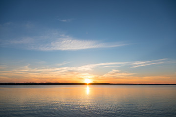 sunset on the lake