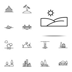 field icon. Landspace icons universal set for web and mobile