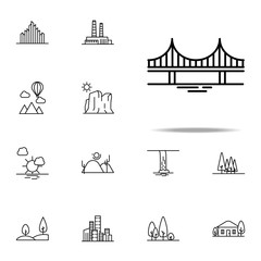 bridge icon. Landspace icons universal set for web and mobile