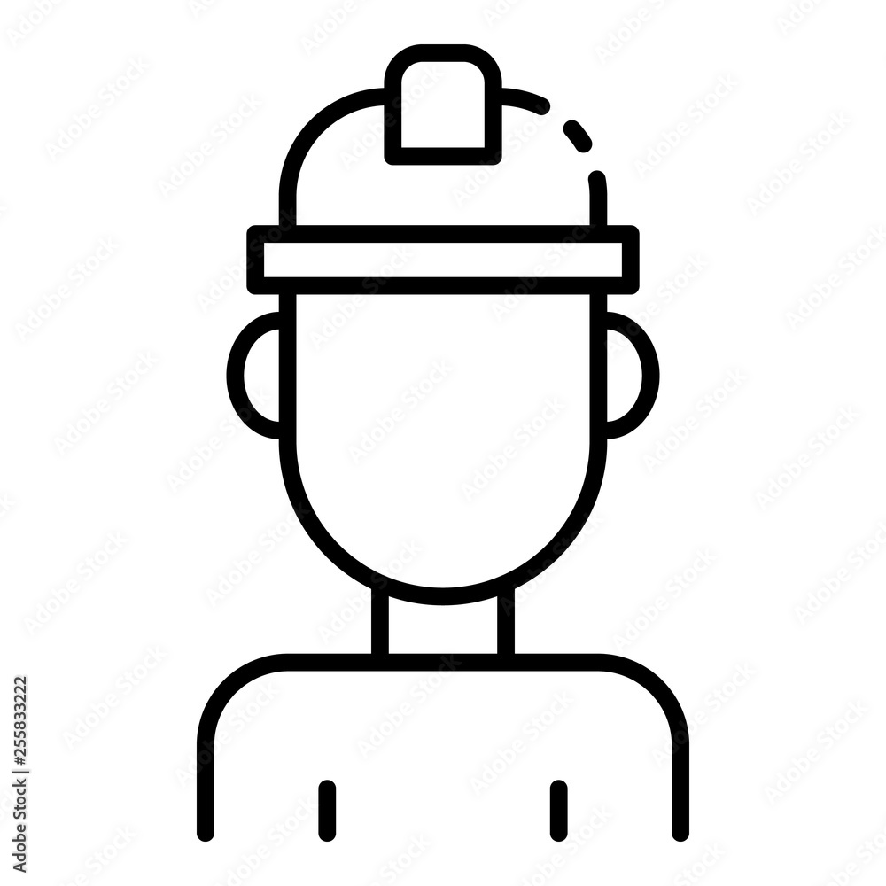 Poster carpenter man icon. outline carpenter man vector icon for web design isolated on white background