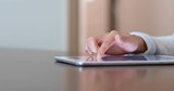 Woman use of tablet computer