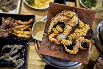 Traditional vietnamese hot spot restaurant with varied food