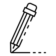 Writing pencil icon. Outline writing pencil vector icon for web design isolated on white background