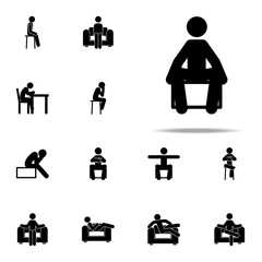 waiting, man, sitting icon. Man Sitting On icons universal set for web and mobile