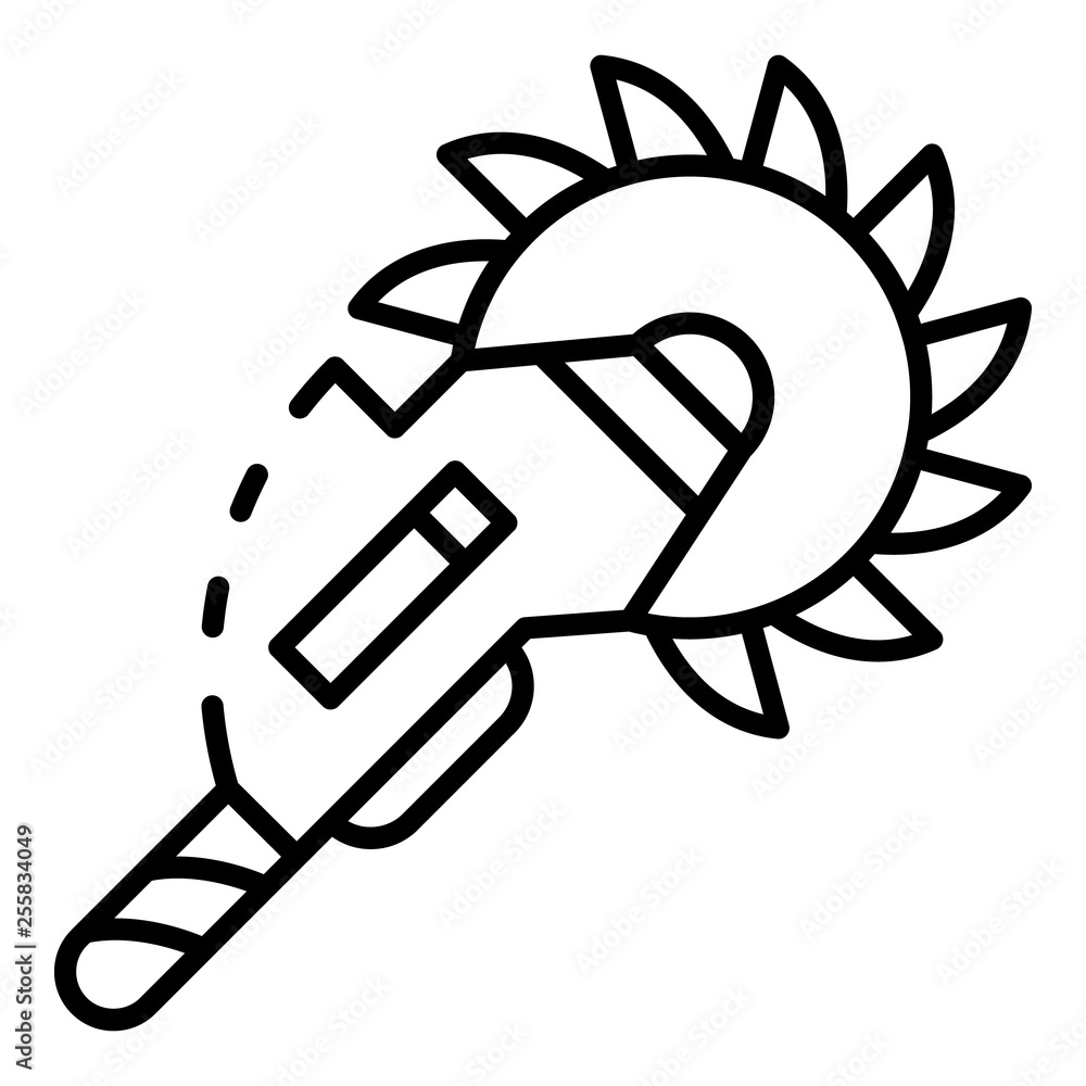 Poster circular saw icon. outline circular saw vector icon for web design isolated on white background