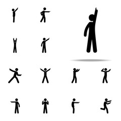 man finger, sky icon. Man Pointing Finger icons universal set for web and mobile