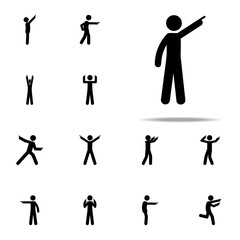 Fototapeta na wymiar man finger, up icon. Man Pointing Finger icons universal set for web and mobile