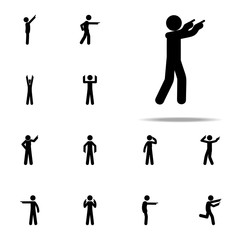 man, agree icon. Man Pointing Finger icons universal set for web and mobile