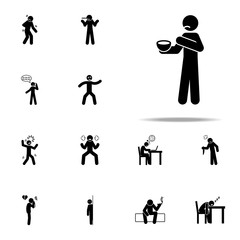 bad food icon. Negative Character icons universal set for web and mobile