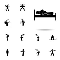 sad, man icon. Negative Character icons universal set for web and mobile