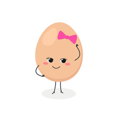 Vector illustration of pretty cartoon egg