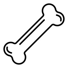 Pet food bone icon. Outline pet food bone vector icon for web design isolated on white background