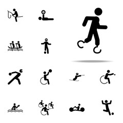 disabled sport athletics icon. paralympic icons universal set for web and mobile