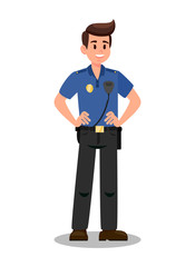 Agent with Radio Transmitter Cartoon Character