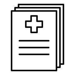 Obraz premium Medical pet folder icon. Outline medical pet folder vector icon for web design isolated on white background